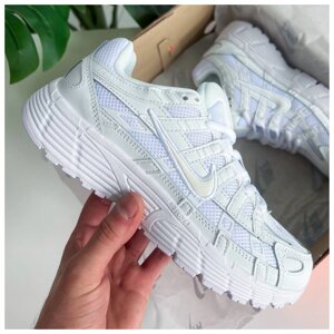 Жіночі кросівки Nike P-6000 White, білі шкіряні кросівки найк P-6000