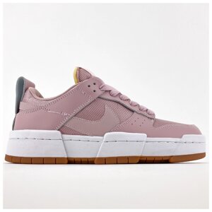 Жіночі кросівки nike sb dunk низька руйнування ледь троянда, рожеві шкіряні кросівки nike sb dank dysrapt