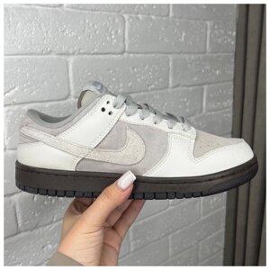 Жіночі кросівки Nike SB Dunk Low Grey, сірі замшеві кросівки найк сб данк лов