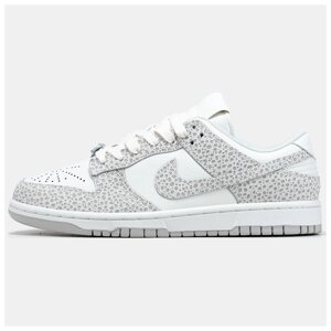 Жіночі кросівки Nike SB Dunk Low Safari Phantom, шкіряні кросівки найк сб данк лов сафарі