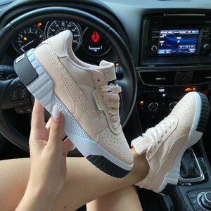 Жіночі кросівки Puma Cali Beige and Black/White, жіночі кросівки пума калі