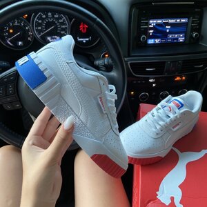 Жіночі кросівки Puma Cali White and Blue/Red, жіночі кросівки пума калі