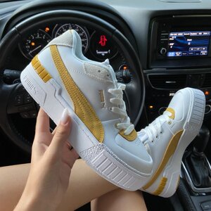 Жіночі кросівки Puma Select Cali Sport White Yellow, жіночі кросівки пуму селект калі спорт