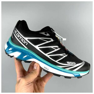 Жіночі кросівки Salomon XT-6 Adv S/LAB Black Blue, чорні кросівки саломон хт6 сині