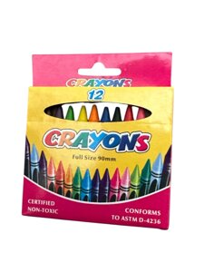 Олівці воскові 12 кольорів Crayons
