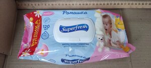 Вологі серветки super fresh дитячі 120 шт