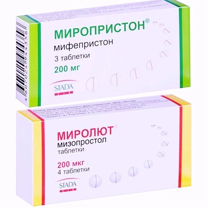 Мифепристон 200 мг. Мизопростол таблеток комплекс від компанії Люксмедік - фото 1