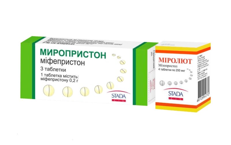 Мифепристон 400 мг + мізопростол 800 комплекс таблеток переривання вагітності на ранніх термінах від компанії Люксмедік - фото 1