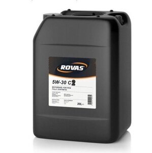 Rovas 5W-30 С2 (20 л) Повністю синтетичне моторне масло класу Mid SAPS для легкових автомобілів