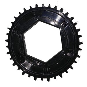 Вінець 400.00.021 втулки апарату висівного зернового (зовні зубці, всередині шестигранник). Сівалки СЗ. АСТРА