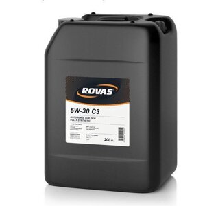 Rovas 5W-30 С3 (20 л) Повністю синтетичне моторне масло класу Mid SAPS для легкових автомобілів