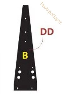 Пластина захисна дільника правого DD на жниварку Case 2020 / New Holland 74C 87059332