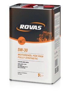 Rovas 5W-30 (1 л) Повністю синтетичне моторне масло для легкових автомобілів