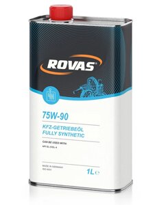 Rovas 75W-90 Синтетичне універсальне трансмісійне масло для легкових і вантажних автомобілів (1 літ)