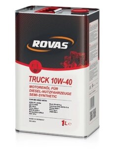 Rovas Truck 10W-40 (1 літр) Напівсинтетичне моторне масло для вантажних автомобілів