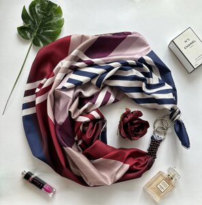 Дизайнерська хустка "Червоні перлини кохання" від бренду My scarf, подарунок жінці!