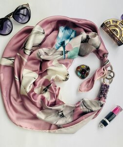 Дизайнерська хустка "Рожева орхідея" колекція VIP від бренду my scarf