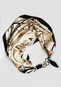 Дизайнерський шовковий хустка, класичний сад" від бренда My scarf, подарунок жінці!