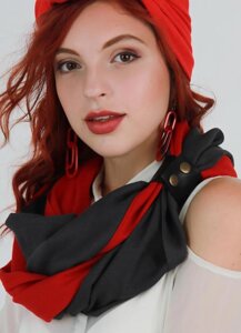Кашеміровий шарф "Мілан ", шарф снуд, шарф бактус, зимовий жіночий шарф, великий жіночий шарф