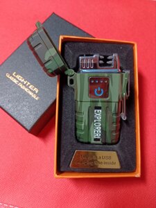 USB Запальничка електроімпульсна Explorer JL317 Зелена