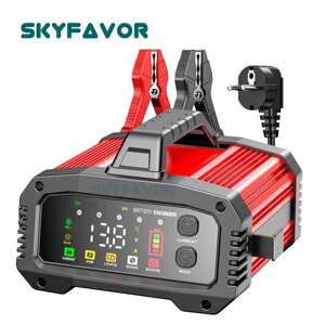 Зарядний імпульсний пристрій для акумулятора SKYFAVOR 12V, 24V 380 Вт 7-ст зарядка для АКБ