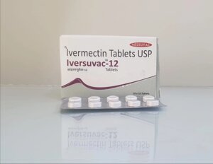 Івермектин 12мг. таблетки - 10шт. оригінал. Ivermectin 12 Mg USP антипаразитарні препарат, Індія