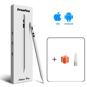 Універсальний адаптивний стилус DrawPen Active Pro з дисплеєм для iOS та Android Білий