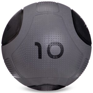 М'яч медичний медбол Zelart Medicine Ball FI-2620-10 10 кг сірий-чорний в Києві от компании Интернет-магазин спортивных товаров "Sport Galaxy"