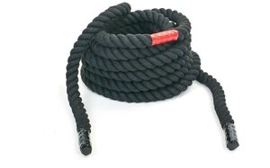 Канат для кроссфита COMBAT BATTLE ROPE UR R-6225-9 (бавовна, l-9м, d-2,6 см, чорний)