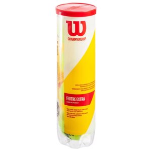 М'яч для великого тенісу WILSON (4шт) WRT110000 CHAMPIONSHIP DUTY EXTRA (у вакуумній упаковці, салатовий)