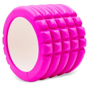 Ролер для йоги і пилатеса Grid Roller Mini Zelart FI-5716 10см кольору в асортименті