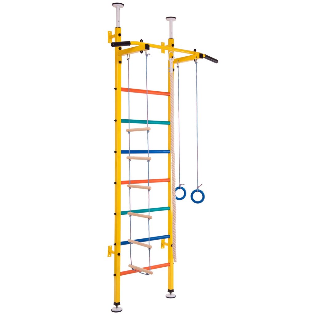 Шведська стінка з турніком Кіндер L-4006 (СТК) (метал, пластик, 66х217х76 см, кольори в асортименті) від компанії Інтернет-магазин спортивних товарів "Sport Galaxy" - фото 1