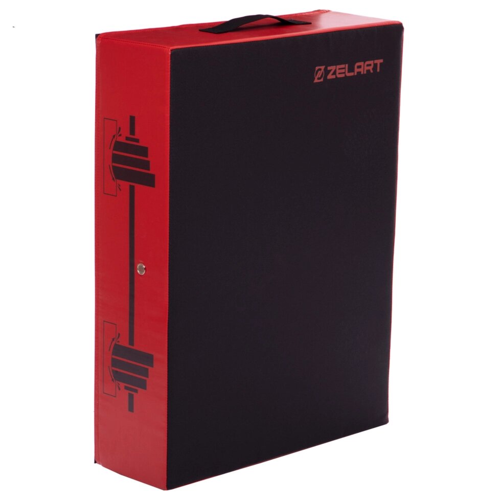Амортизуючий мат для кроссфита FI-3629 червоний-чорний від компанії Спортивний інтернет - магазин "One Sport" - фото 1