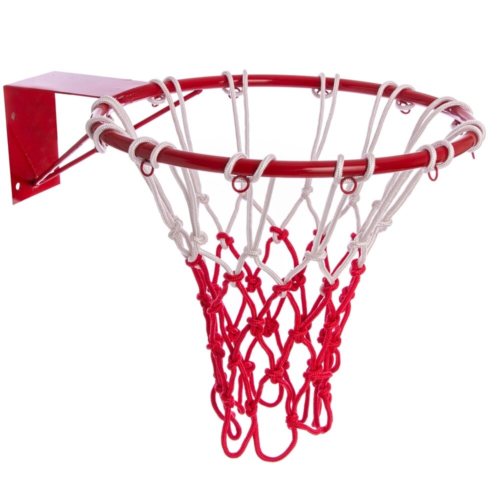 Баскетбольна сітка Zelart C-5642 біло-червоний 2шт від компанії Спортивний інтернет - магазин "One Sport" - фото 1