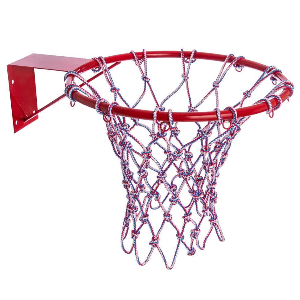 Баскетбольна сітка Zelart Еліт SO-5253 білий-червоний-синій 1шт від компанії Спортивний інтернет - магазин "One Sport" - фото 1