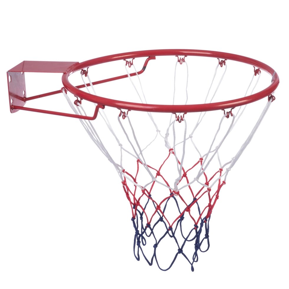 Баскетбольне кільце C-0844 (d кільця-45см, d труби-12мм, у кому. кільце-метал, сітка-нейлон, болти) від компанії Спортивний інтернет - магазин "One Sport" - фото 1