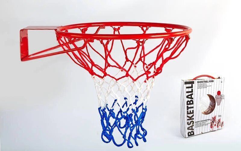 Баскетбольне кільце C-7035 (d кільця-46,5 см, d труби-12мм, у кому. кільце-метал, сітка-нейлон, болти) від компанії Спортивний інтернет - магазин "One Sport" - фото 1