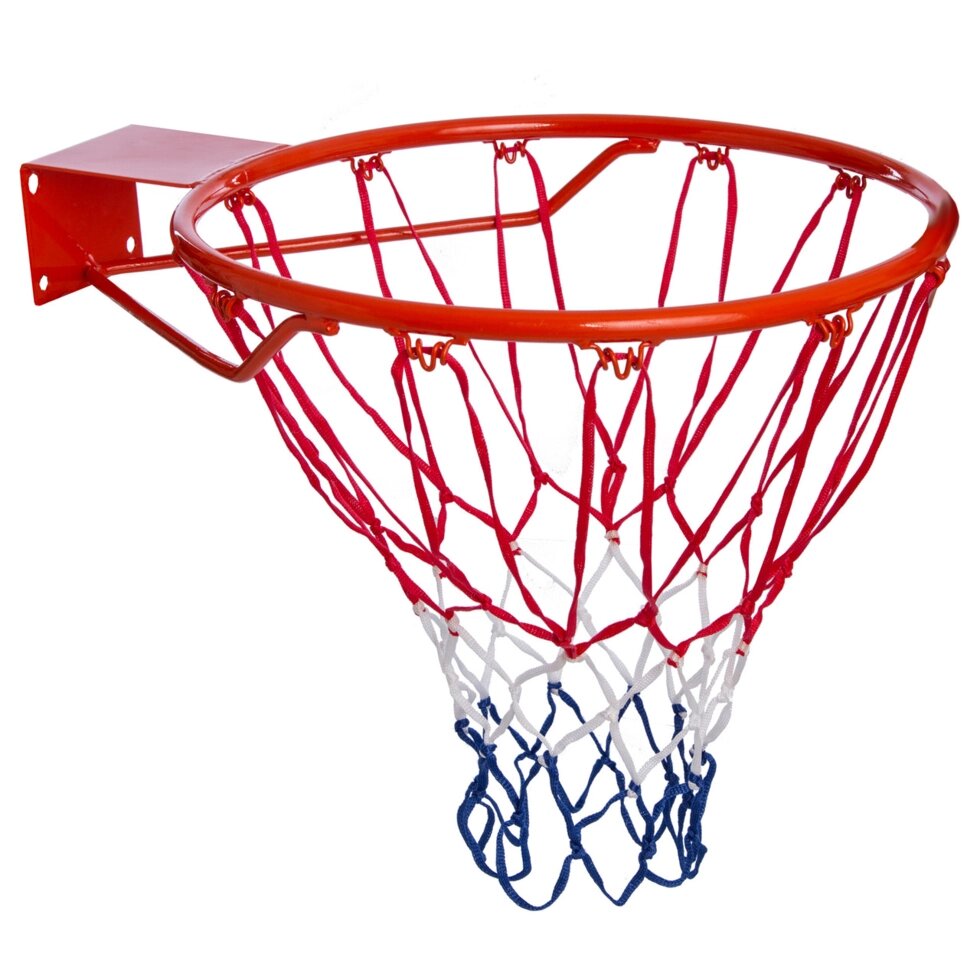 Баскетбольне кільце S-R2 (d кільця-45см, d труби-16мм, в комплекті кільце-метал, сітка-нейлон) від компанії Спортивний інтернет - магазин "One Sport" - фото 1