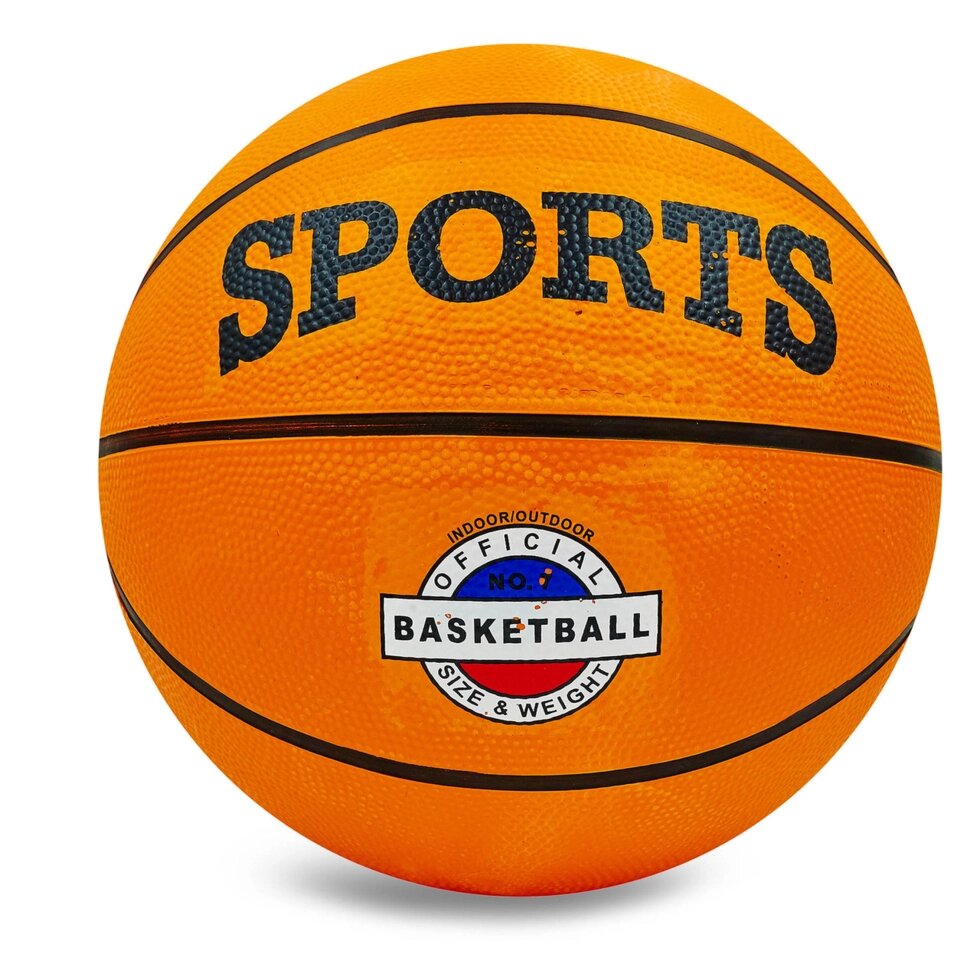 Баскетбольний гумовий м'яч SPORT Zelart BA-4507 №7 помаранчевий від компанії Спортивний інтернет - магазин "One Sport" - фото 1