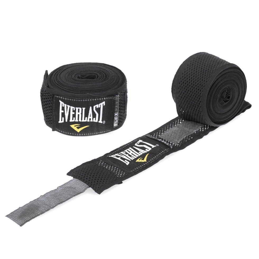 Бинти боксерські (2 шт) бавовна EVERLAST P00000155 (l-4,5 м, чорний) від компанії Спортивний інтернет - магазин "One Sport" - фото 1