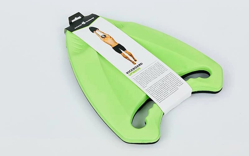 Доска для плавания MadWave UPWAVE M072801 черный-зеленый ##от компании## Спортивный интернет - магазин "One Sport" - ##фото## 1