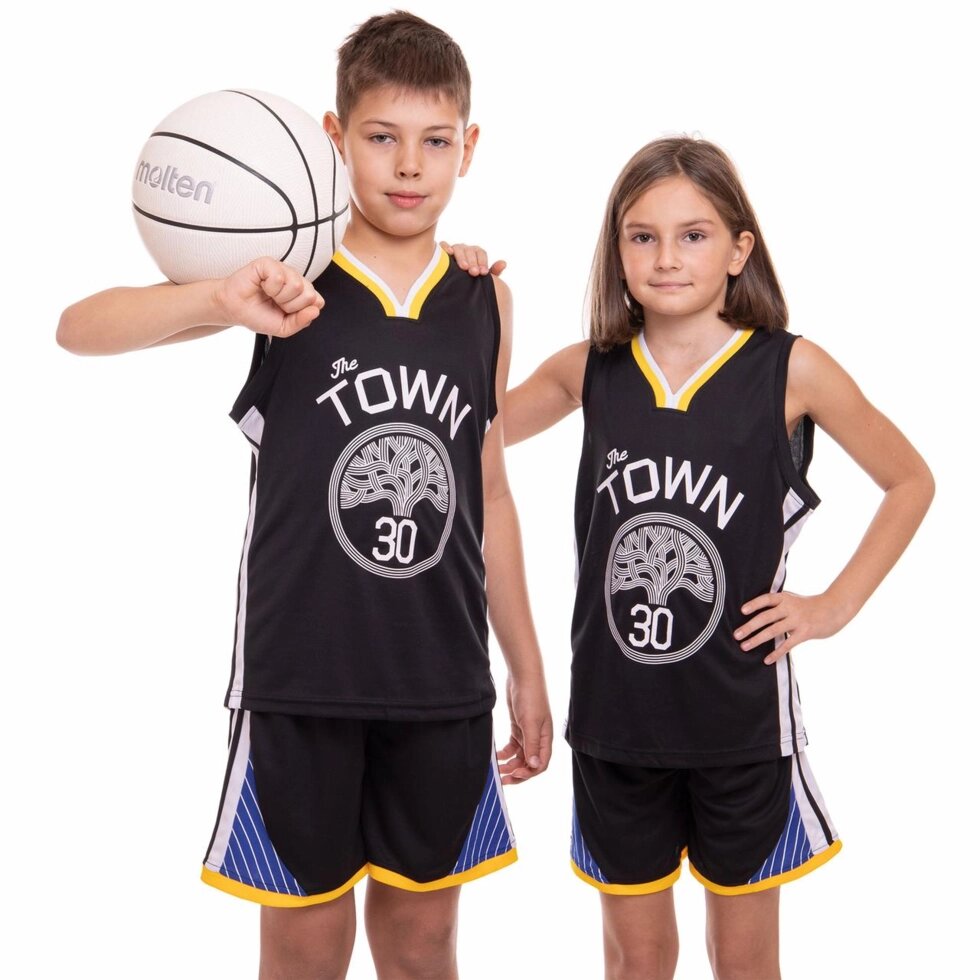 Форма баскетбольна підліткова NB-Sport NBA TOWN 30 4311 M-2XL чорний-жовтий від компанії Спортивний інтернет - магазин "One Sport" - фото 1