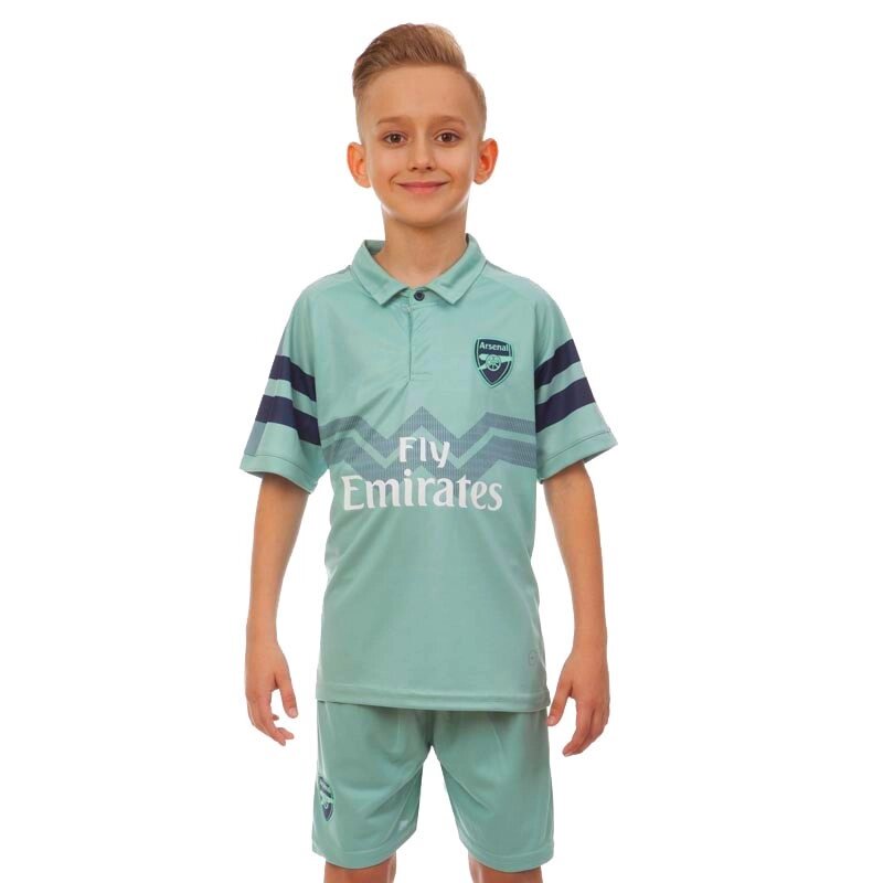 Форма футбольна дитяча ARSENAL резервна 2019 Zelart CO-7291 6-14 років м'ятний-синій від компанії Спортивний інтернет - магазин "One Sport" - фото 1
