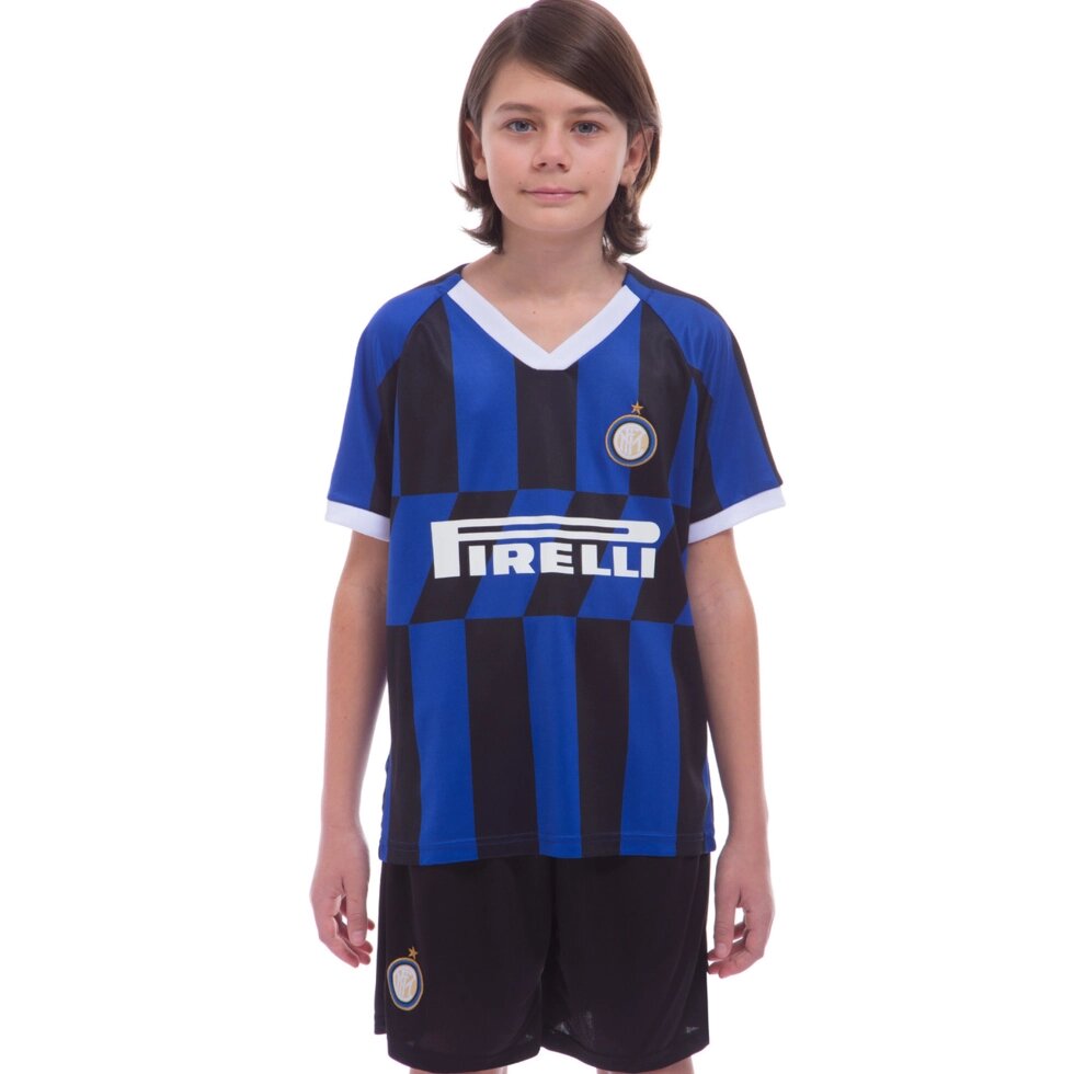 Форма футбольна дитяча INTER MILAN домашня 2020 Zelart CO-0996 6-14 років синій-чорний від компанії Спортивний інтернет - магазин "One Sport" - фото 1