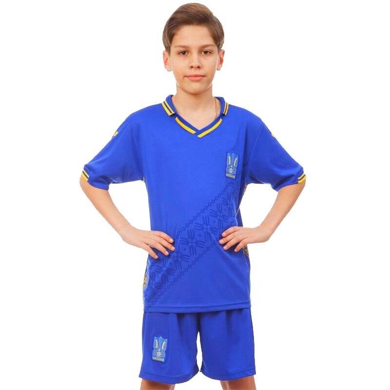 Форма футбольна дитяча Zelart УКРАЇНА 2019 CO-8172 XS-XL синій від компанії Спортивний інтернет - магазин "One Sport" - фото 1