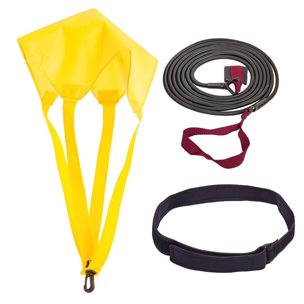 Гальмівний парашут для плавання PL-3004-L (PL, латекс, l джгута: 4м, р-р парашута: 43 x 43 см) від компанії Спортивний інтернет - магазин "One Sport" - фото 1
