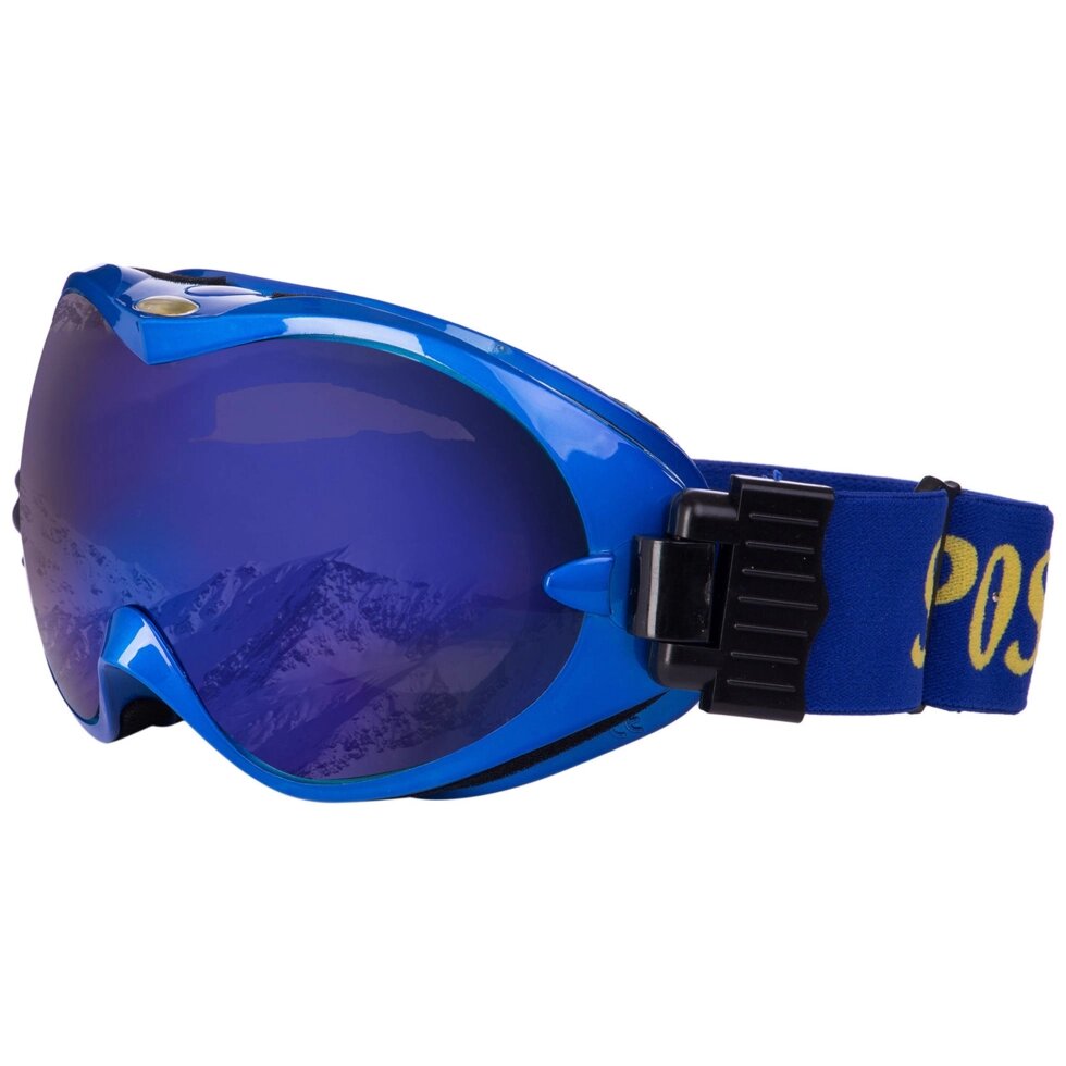 Гірськолижні окуляри SPOSUNE HX-002-BL оправа-синій колір лінз синій дзеркальний від компанії Спортивний інтернет - магазин "One Sport" - фото 1