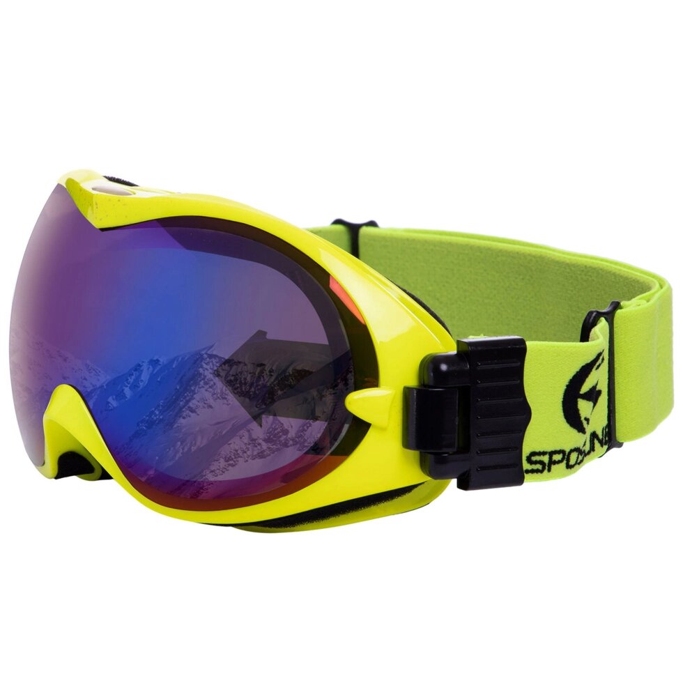 Гірськолижні окуляри SPOSUNE HX-002-GR оправа-зелений колір лінз зелений дзеркальний від компанії Спортивний інтернет - магазин "One Sport" - фото 1
