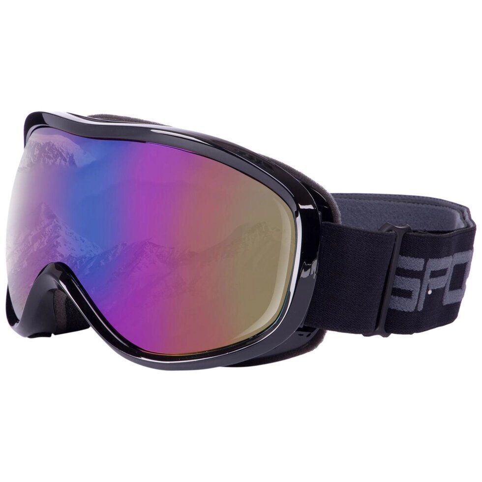 Гірськолижні окуляри SPOSUNE HX-043-BKB оправа-чорна колір лінз райдужний дзеркальний від компанії Спортивний інтернет - магазин "One Sport" - фото 1