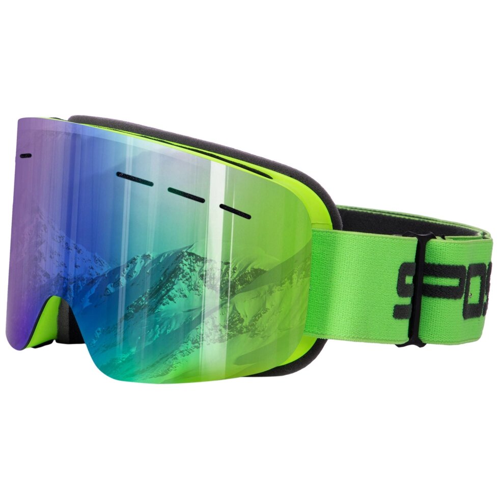 Гірськолижні окуляри SPOSUNE HX028-1 оправа-зелений колір лінз зелений дзеркальний від компанії Спортивний інтернет - магазин "One Sport" - фото 1